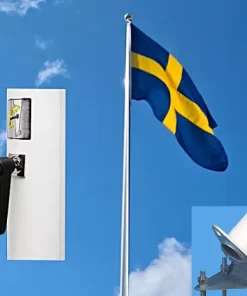 Flaggstång - fällbar med vinsch